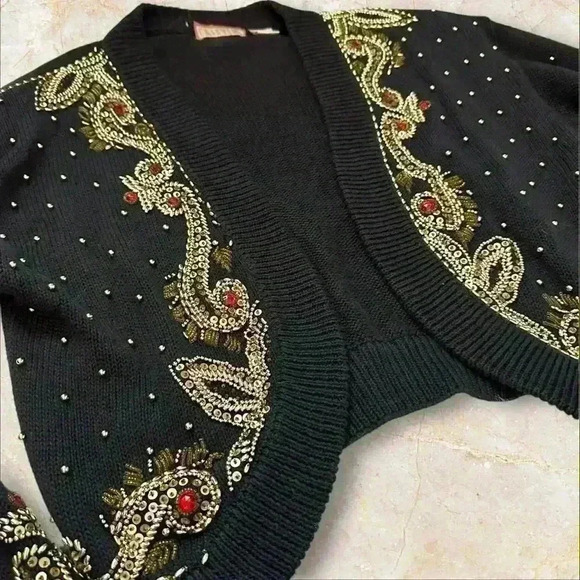 Vintage Cristina Embellished Cardigan - Picture 2 of 14